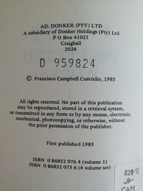 ROY CAMPBELL - COLLECTED WORKS Volumes I and II