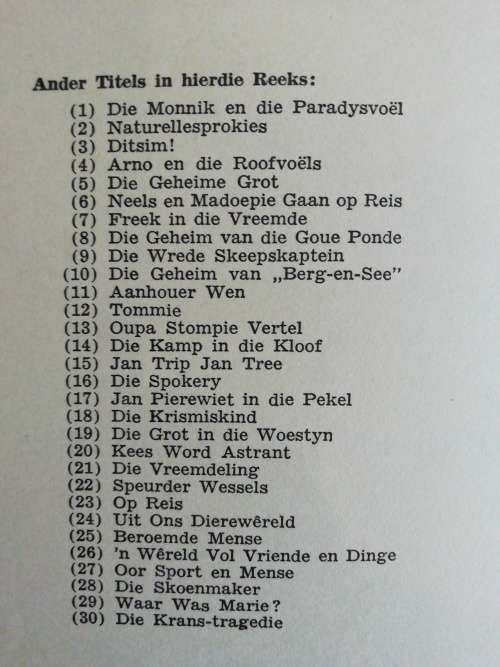 Arno en die Roofvoels Published by aPb, 1954