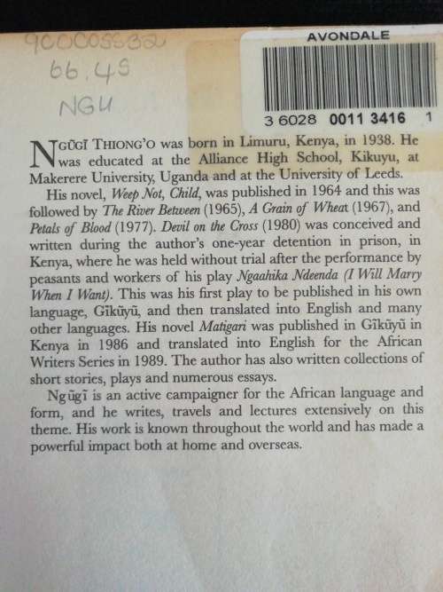 Ngugi : Weep Not, Child / Ngugi wa Thiong`o