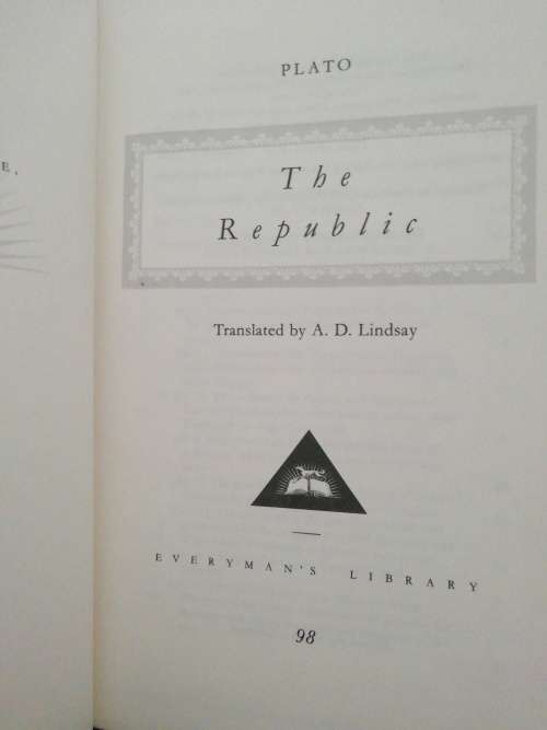 PLATO THE REPUBLIC /  Translation by A. D. Lindsay