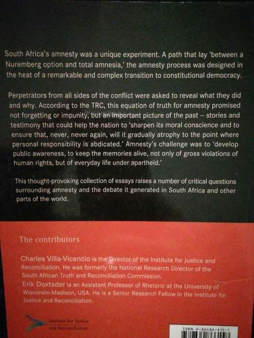 The Provocations of AMNESTY. Memory, Justice and Impunity