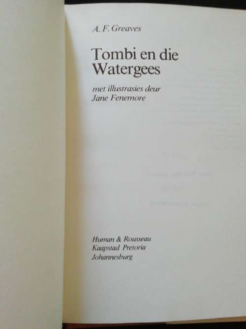 Tombi en die Watergees / A. F. Greaves