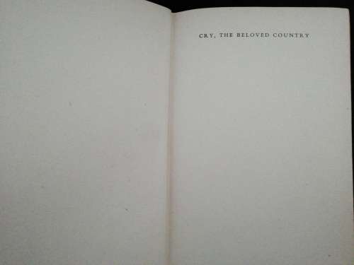 CRY The Beloved Country by Alan Paton - First edition 1948