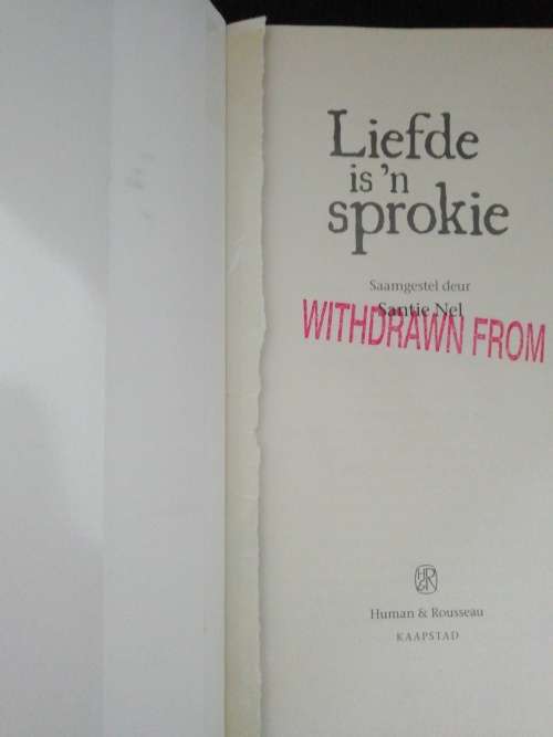 Liefde is `n sprokie / Santie Nel