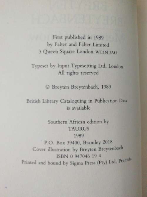 Memory Of Snow And Of Dust / Breyten Breytenbach