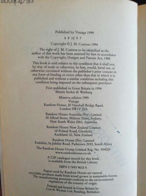 The Master of Petersburg  / J. M.  Coetzee