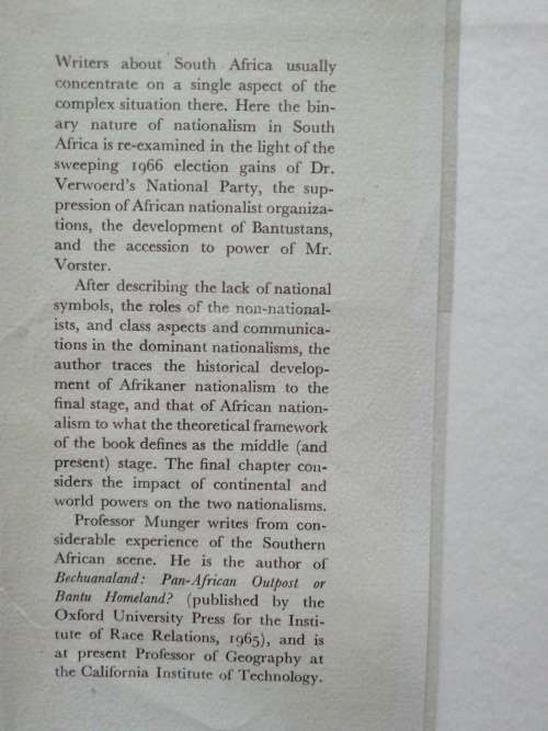 Afrikaner and African Nationalism  / Edwin S. Munger