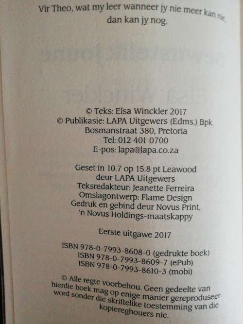 Bewustelik joune  /  Elsa Winckler