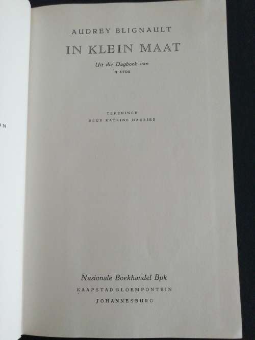 In Klein Maat  /  Audrey Blignault (1960)