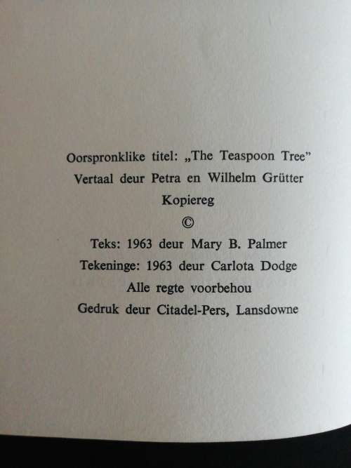 DIE LEPELBOOM / MARY B. PALMER