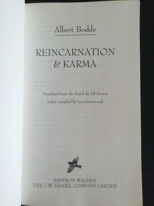 Reincarnation and Karma / Albert Bodde