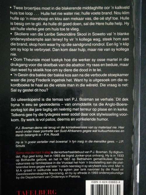 Soms Mis die Hart `n Slag / P. J. Bosman