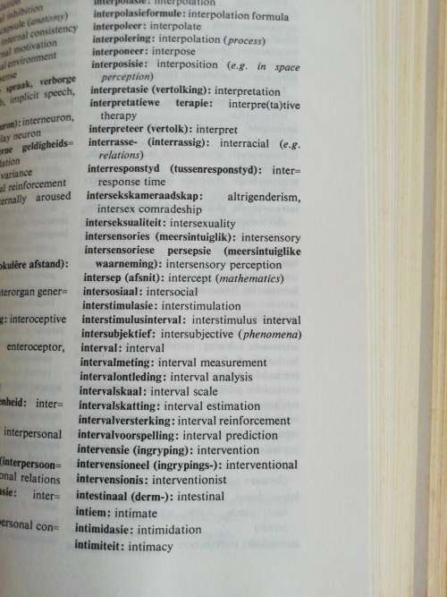 SIELKUNDEWOORDEBOEK / DICTIONARY OF PSYCHOLOGY :  Die Vaktaalburo