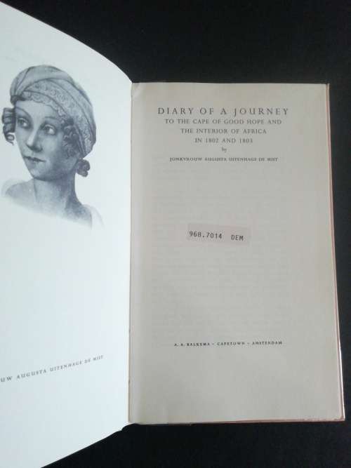 Diary of a Journey to the Cape of Good Hope and the Interior of Africa in 1802 and 1803