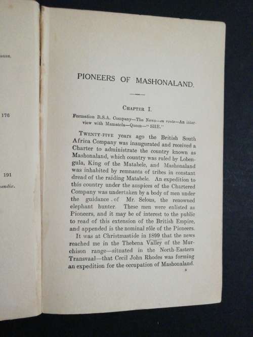 The Pioneers Of Mashonaland (Men Who Made Rhodesia) - First Edition 1914 by Adrian Darter (RARE)