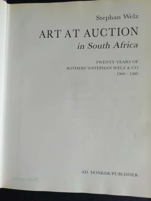 Art at Auction in South Africa by Stephan Welz