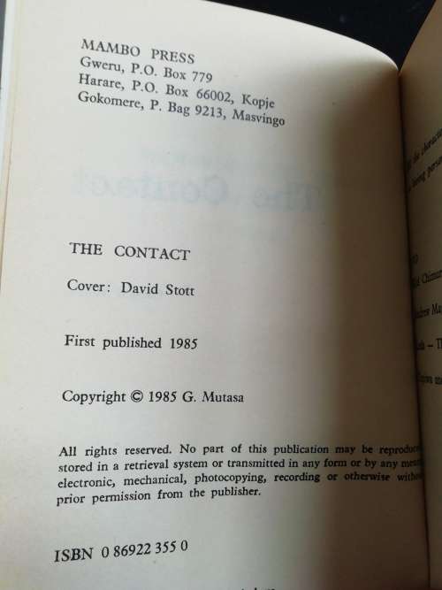 The Contact (Mambo Writers Series) Mutasa, Garikai