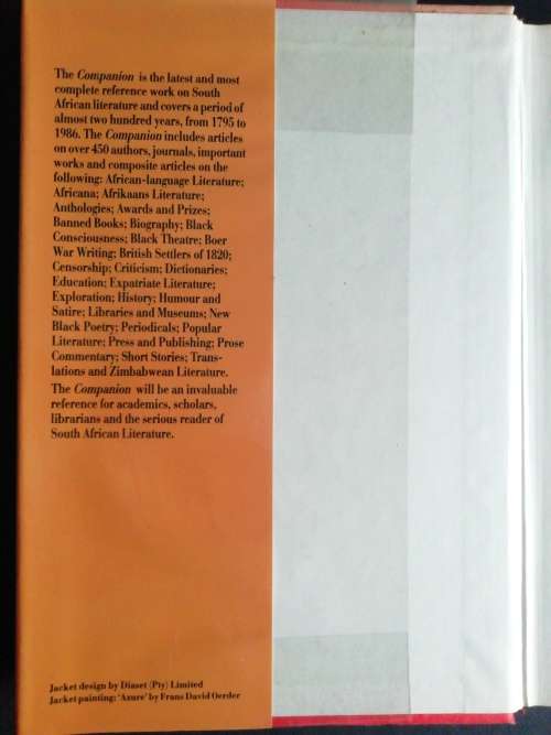 Companion To South African English Literature  /  David Adey........