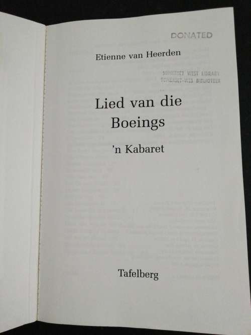 Lied van die Boeings   /   Etienne Van Heerden