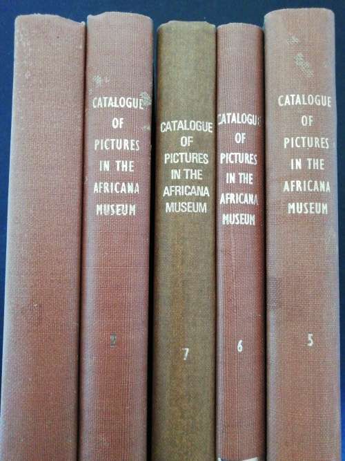 Johannesburg Africana Museum Catalogue of Pictures ( 5 x Volumes): 1/2/5/6/7