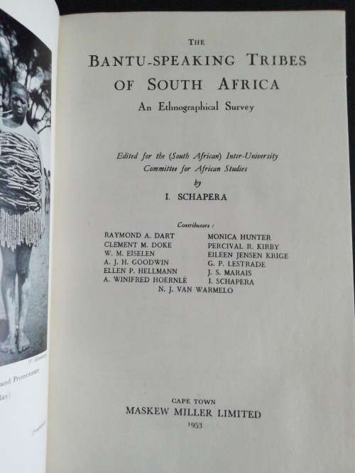 THE BANTU-SPEAKING TRIBES OF SOUTH AFRICA   /   I Schapera (1953)