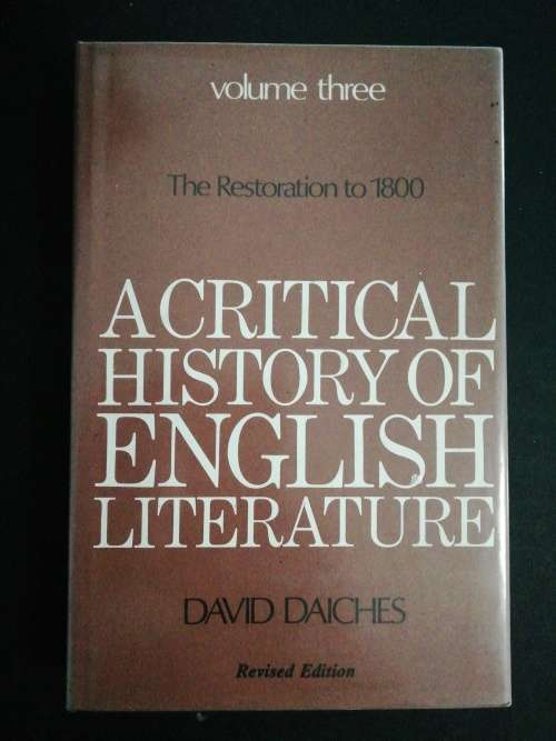 A Critical History of English Literature  /   David Daiches (Volume 3)