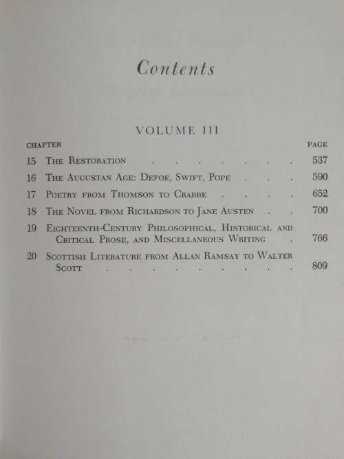 A Critical History of English Literature  /   David Daiches (Volume 3)