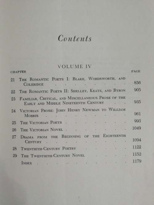 A Critical History of English Literature  /   David Daiches (Volume 4)