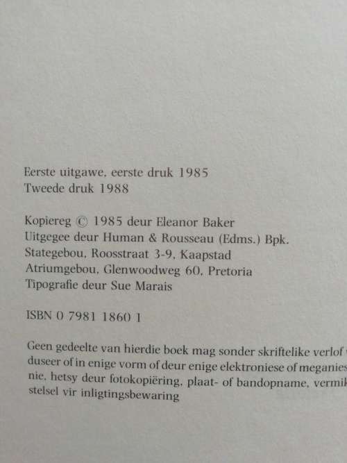 Dossier van `n Gyseling / Eleanor Baker