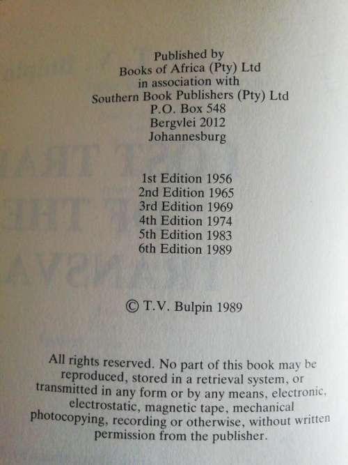 Lost Trails of The Transvaal / T. V. BULPIN
