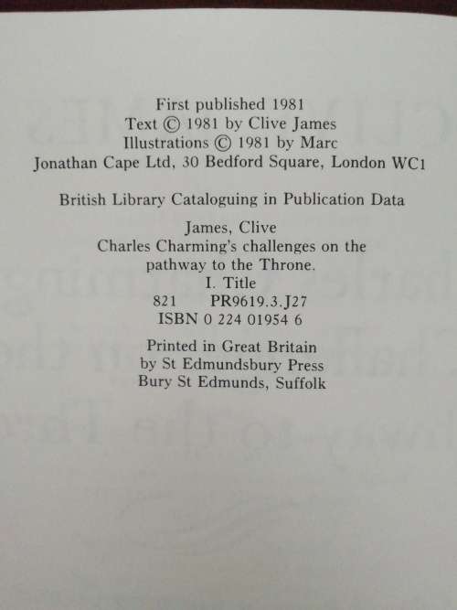 Charles Charming`s Challenges on the Pathway to the Throne / Clive James