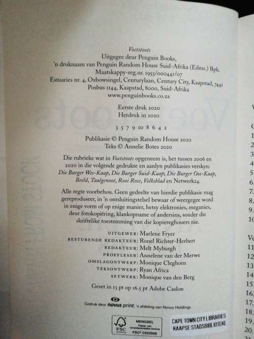 Voetstoots / Annelie Botes