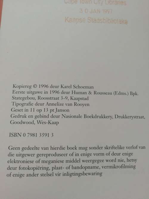 Verkenning / Karel Schoeman