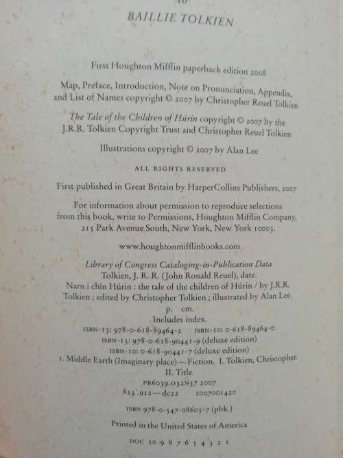 The Children of Húrin / J. R. R. Tolkien