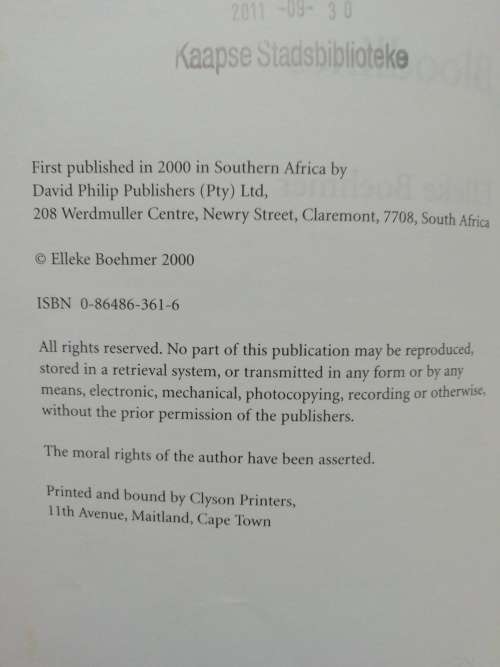 Blood Lines / Elleke Boehmer