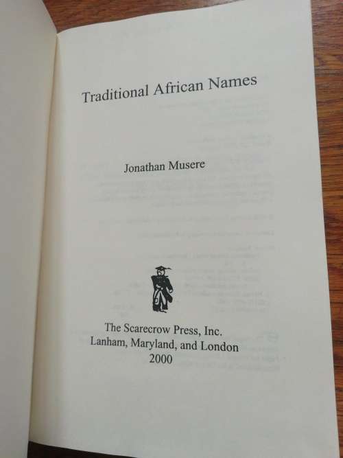 Traditional African Names / Jonathan Musere