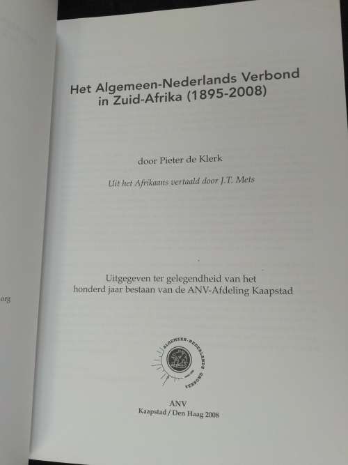 Het Algemene-Nederlands Verbond in Zuid-Afrika (1895-2008)