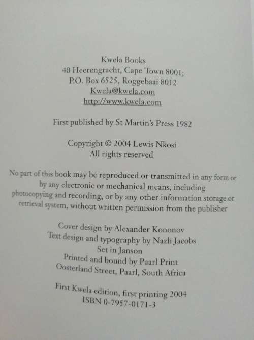 Mating Birds / Lewis Nkosi
