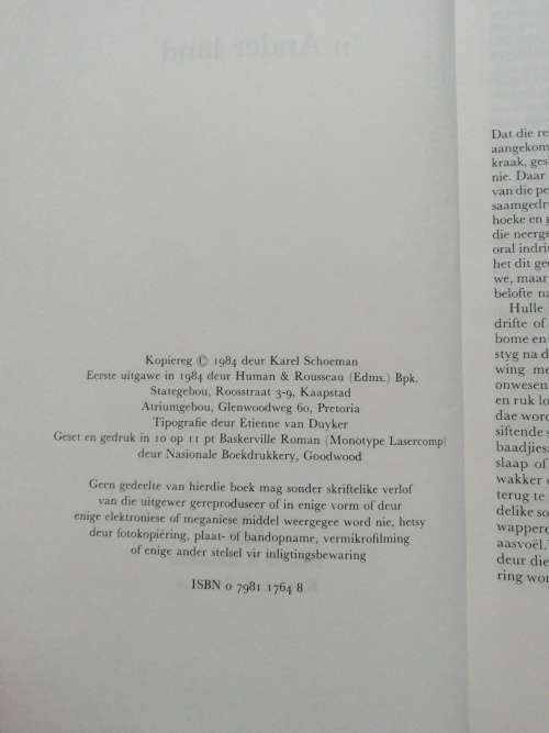`n Ander Land / Karel Schoeman