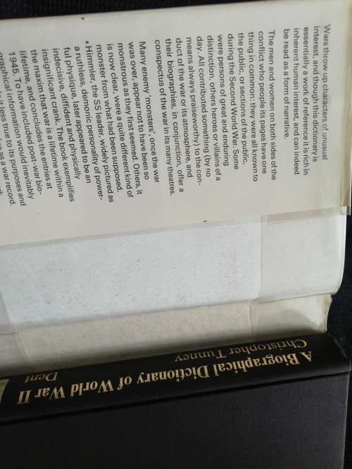 BIOGRAPHICAL DICTIONARY OF WORLD WAR II / CHRISTOPHER TUNNEY