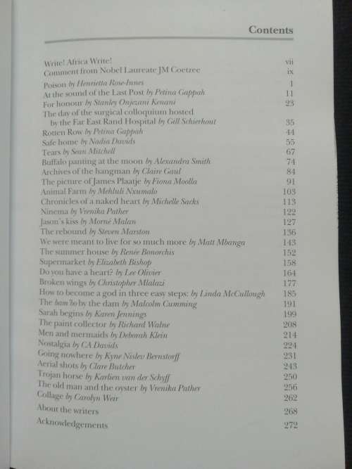 African Pens: Winning stories selected by JM Coetzee