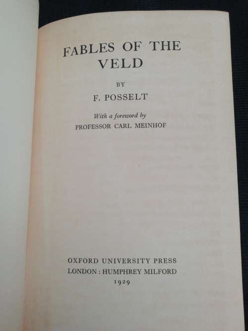 FABELS OF THE VELD / F. POSSELT (1929)