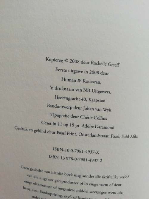 Alles behalwe die geheim van my whiskies / Rachelle Greeff