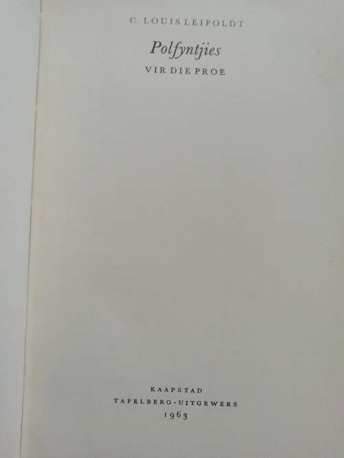 Polfyntjies vir die proe / C. LOUIS LEIPOLDT
