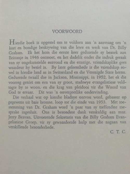 Die Verhaal van Billy Graham / Charles T. Cook, D.D.