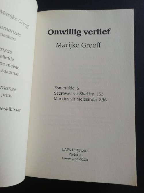 Onwillig Verlief / Marijke Greeff