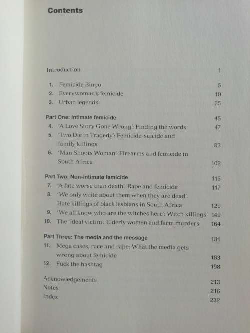 FEMICIDE IN SOUTH AFRICA / Nechama Brodie