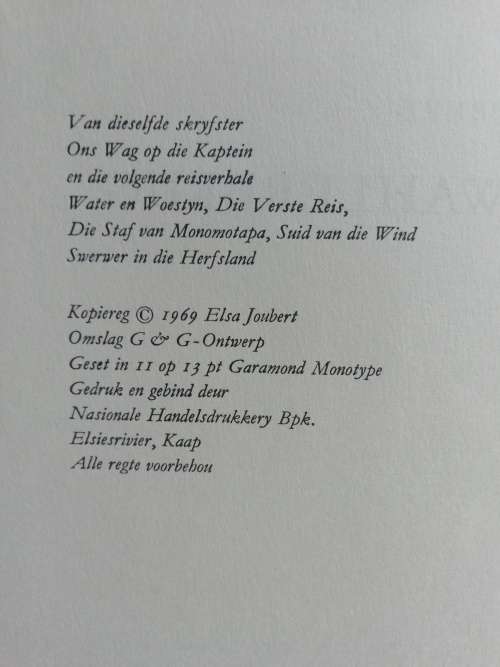 DIE WAHLERBRUG / ELSA JOUBERT
