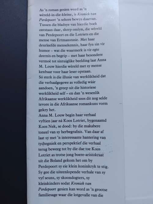 Kroniek van Perdepoort / Anna M. Louw