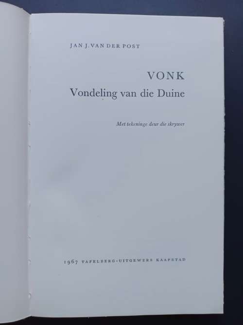 VONK Vondelinge van die duine / Jan J. van der Post